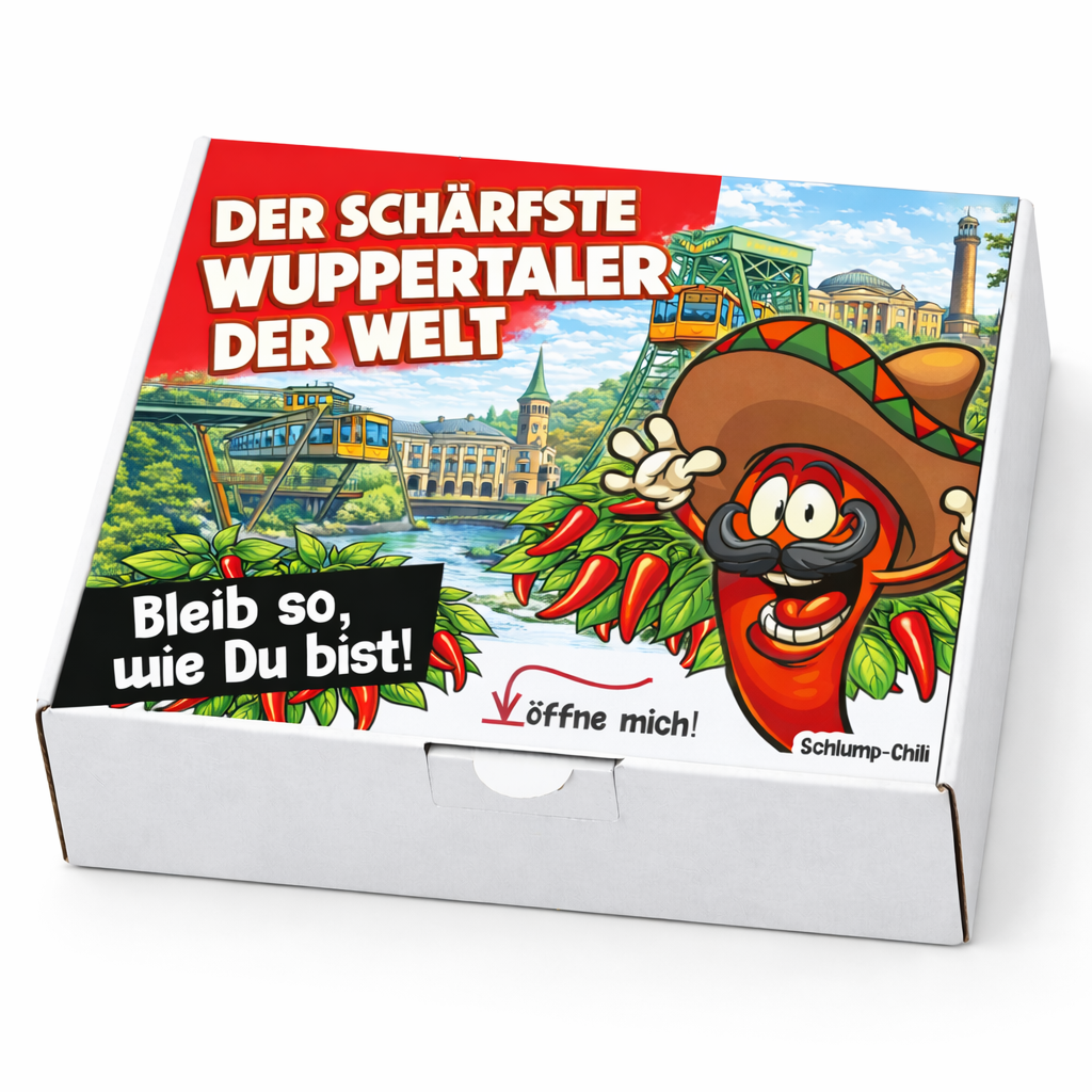 Der schärfste Wuppertaler der Welt – Männer Chili Geschenkset & Souvenir