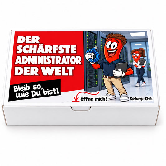Der schärfste Administrator der Welt – Geschenkschachtel frontal