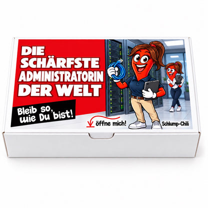 Die schärfste Administratorin der Welt – Geschenkschachtel frontal