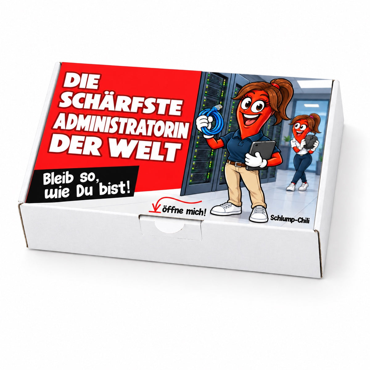 Die schärfste Administratorin der Welt – Geschenkschachtel schräg