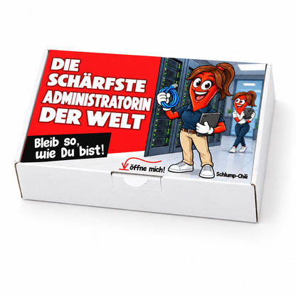 Die schärfste Administratorin der Welt – Geschenkschachtel schräg