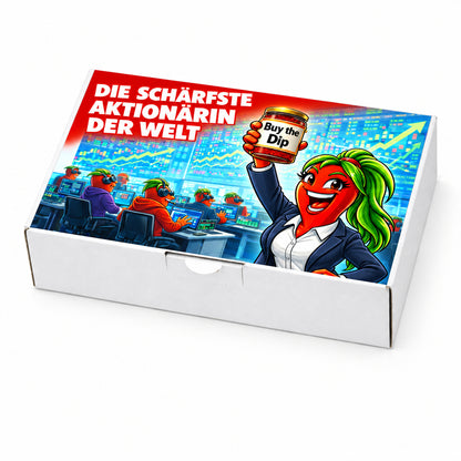Die schärfste Aktionärin der Welt - Ein witziges Börsen Geschenkset