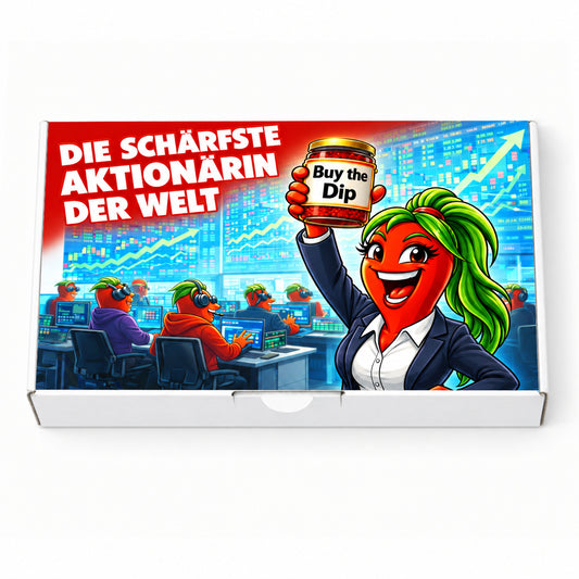 Die schärfste Aktionärin der Welt - Ein witziges Börsen Geschenkset