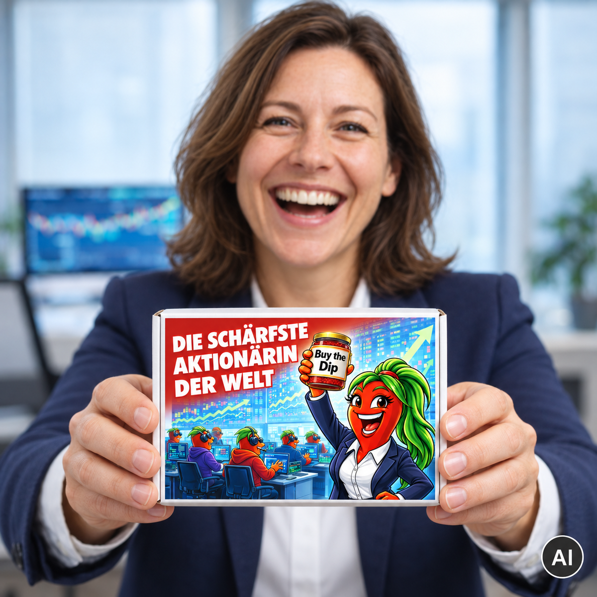 Die schärfste Aktionärin der Welt - Ein witziges Börsen Geschenkset