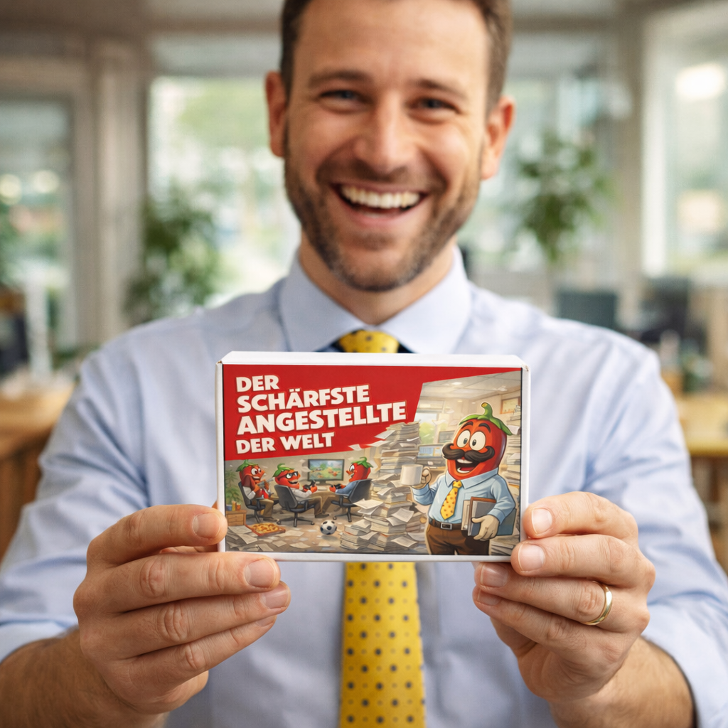 Der schärfste Angestellte der Welt - Ein witziges Geschenk Set für den Kollegen