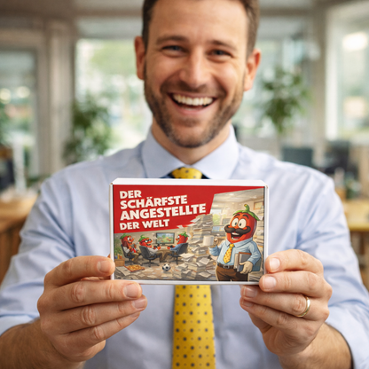 Der schärfste Angestellte der Welt - Ein witziges Geschenk Set für den Kollegen