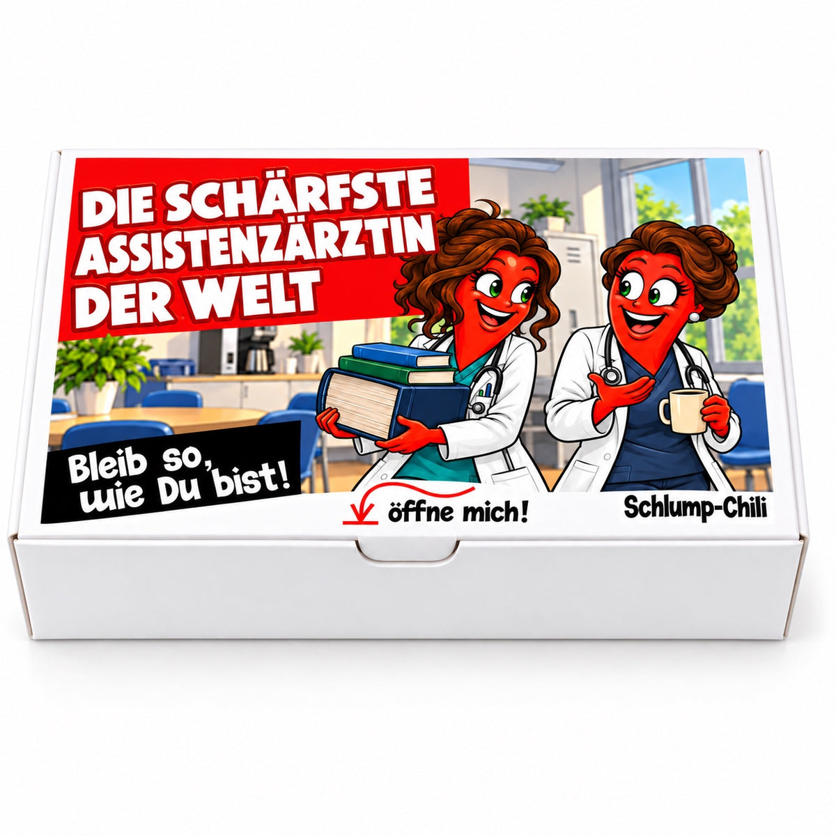 Die schärfste Assistenzärztin der Welt – Geschenkbox Vorderansicht