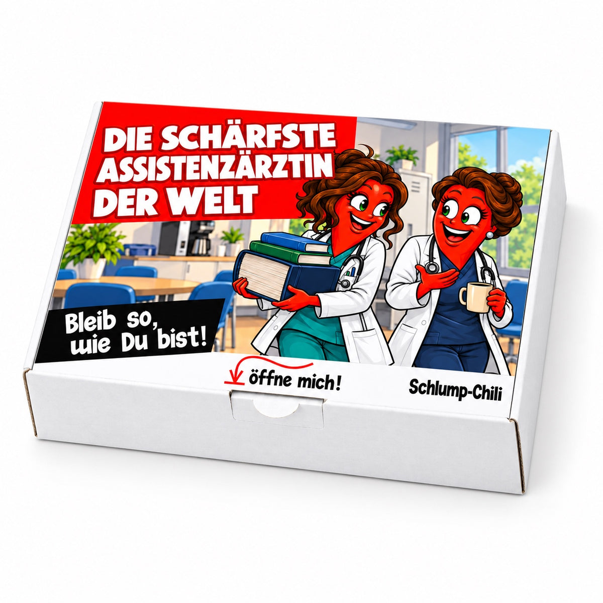 Die schärfste Assistenzärztin der Welt – Geschenkbox Schrägansicht