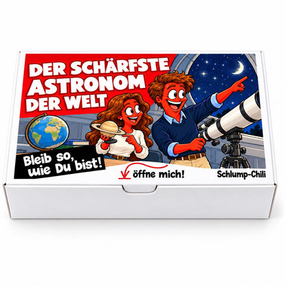 Der schärfste Astronom der Welt – Geschenkbox Vorderansicht
