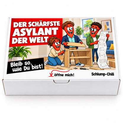 Der schärfste Asylant der Welt – Geschenkbox Vorderansicht