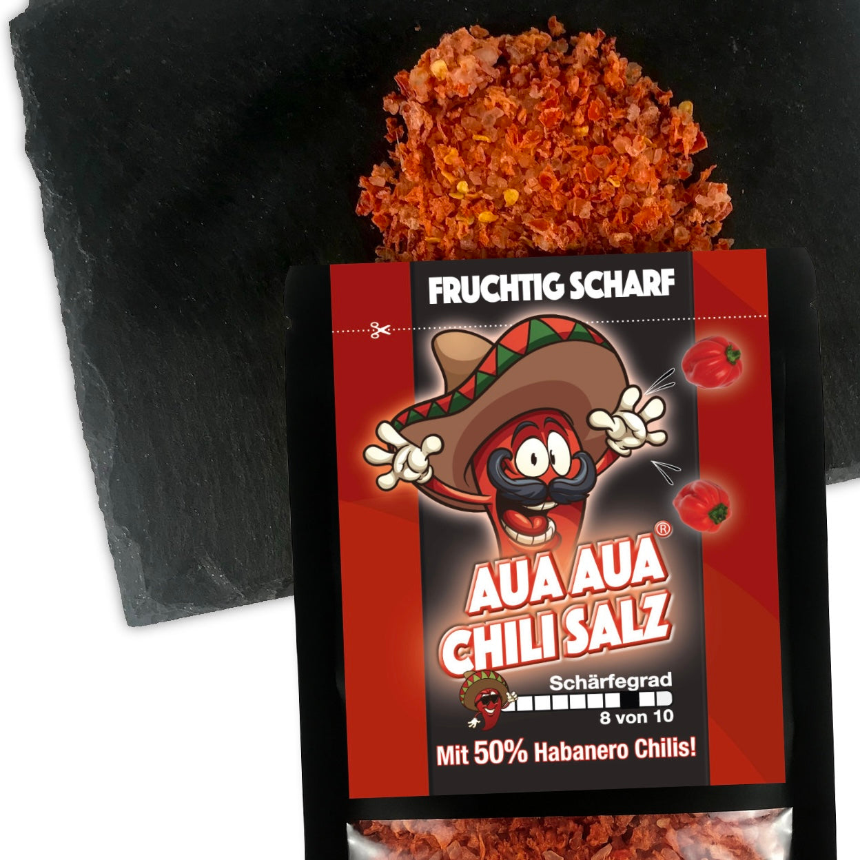 AUAAUA scharfe Chili Gewürzsalz Probierpack 20g