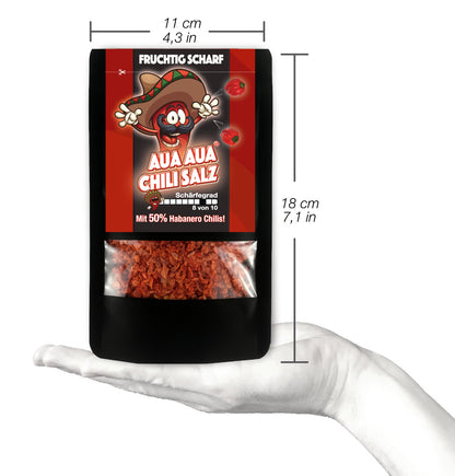 AUAAUA scharfe Chili Gewürzsalz Probierpack 20g