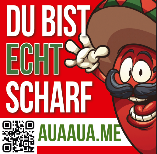 Sticker Du bist echt scharf