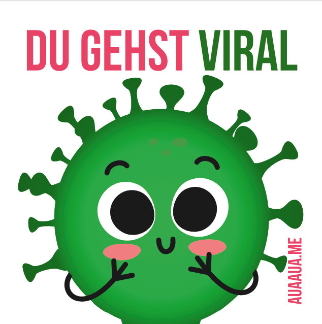 Du gehst viral Virus Sticker