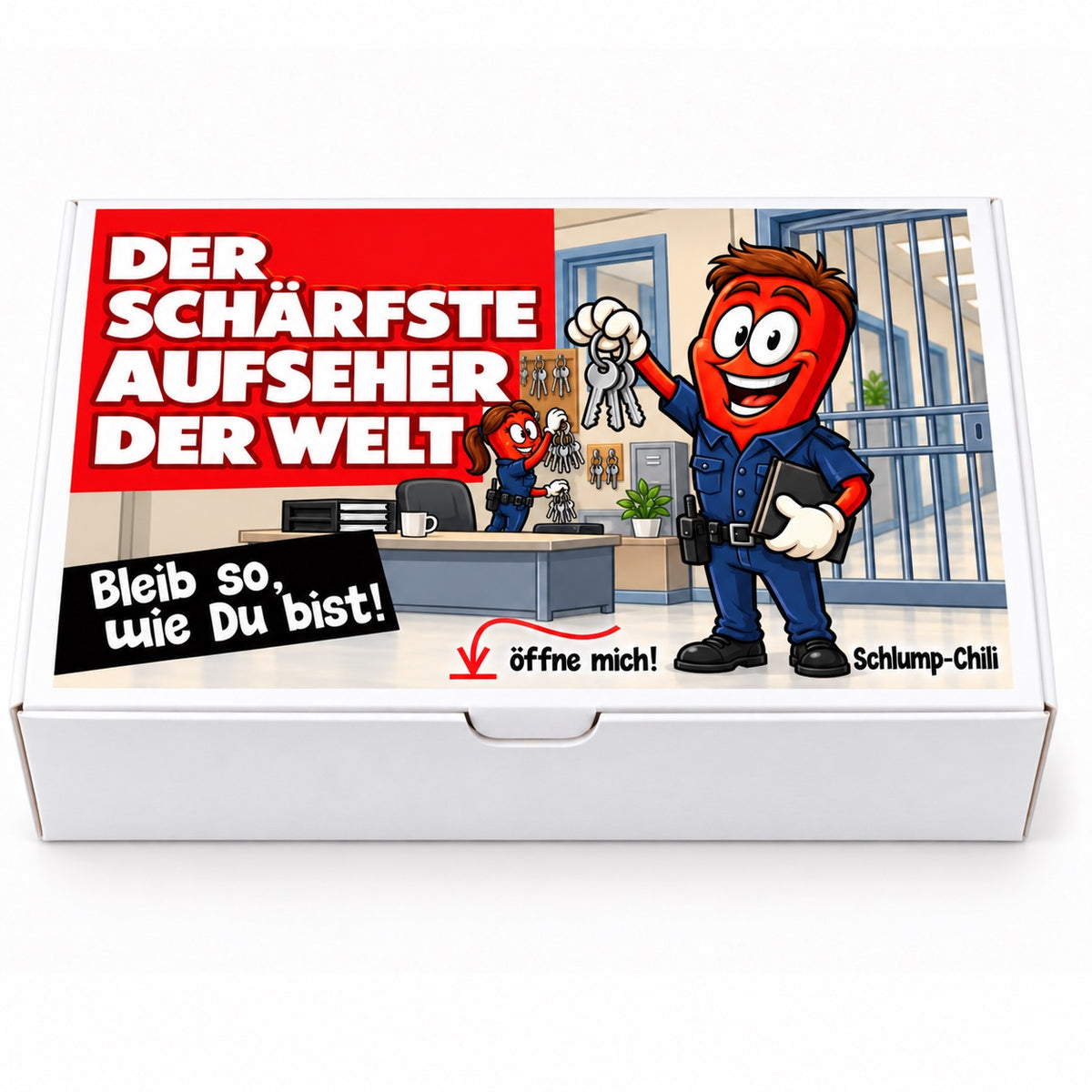 Der schärfste Aufseher der Welt – Geschenkschachtel frontal