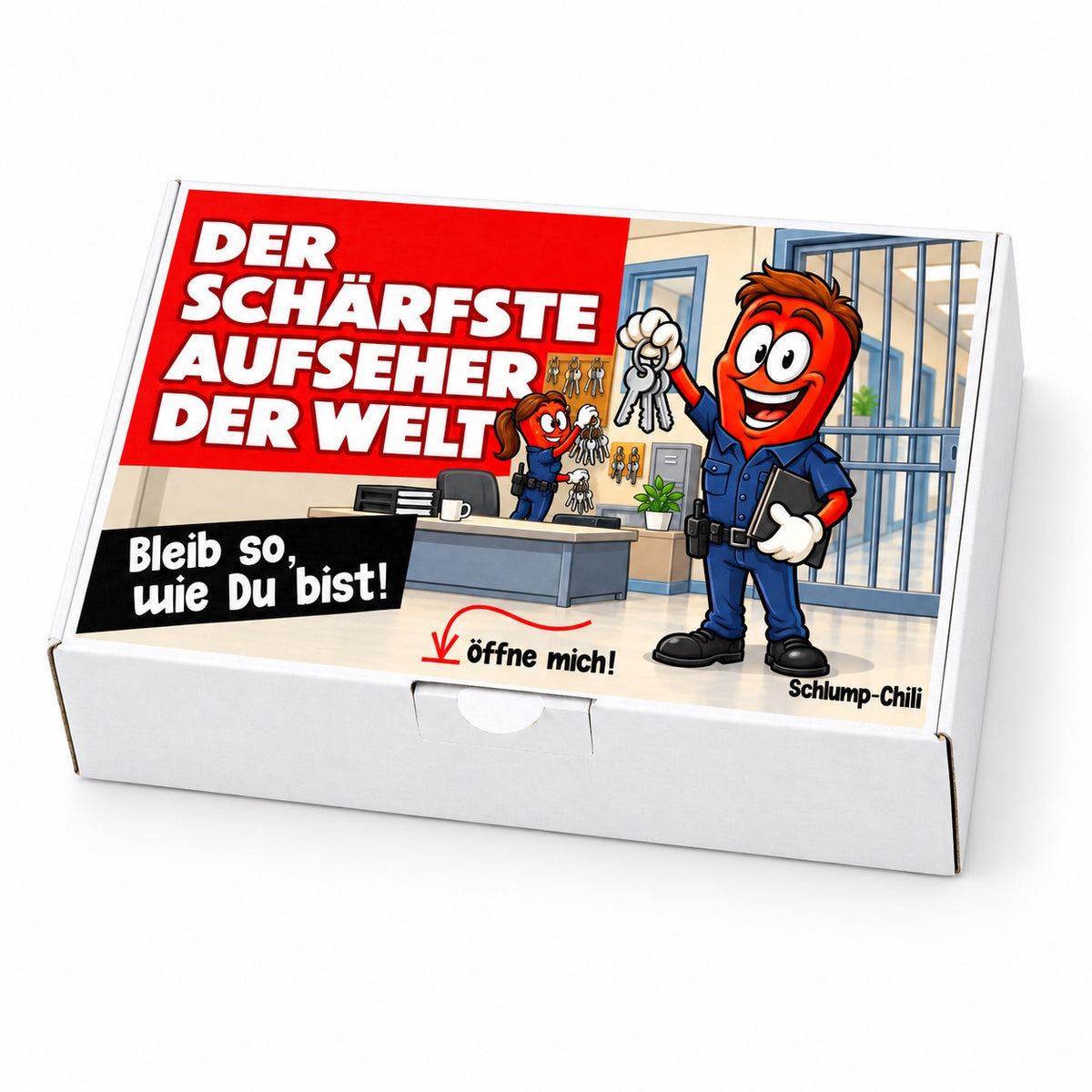 Der schärfste Aufseher der Welt – Geschenkschachtel schräg