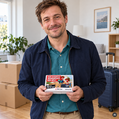 Der schärfste Auswanderer der Welt – Geschenkidee (AI)