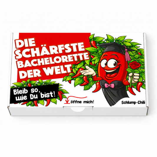 Chili-Geschenk für Bachelorette, Frontalansicht