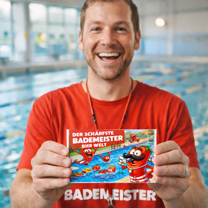 Der schärfste Bademeister der Welt - Ein witziges Geschenk Set für Schwimmer