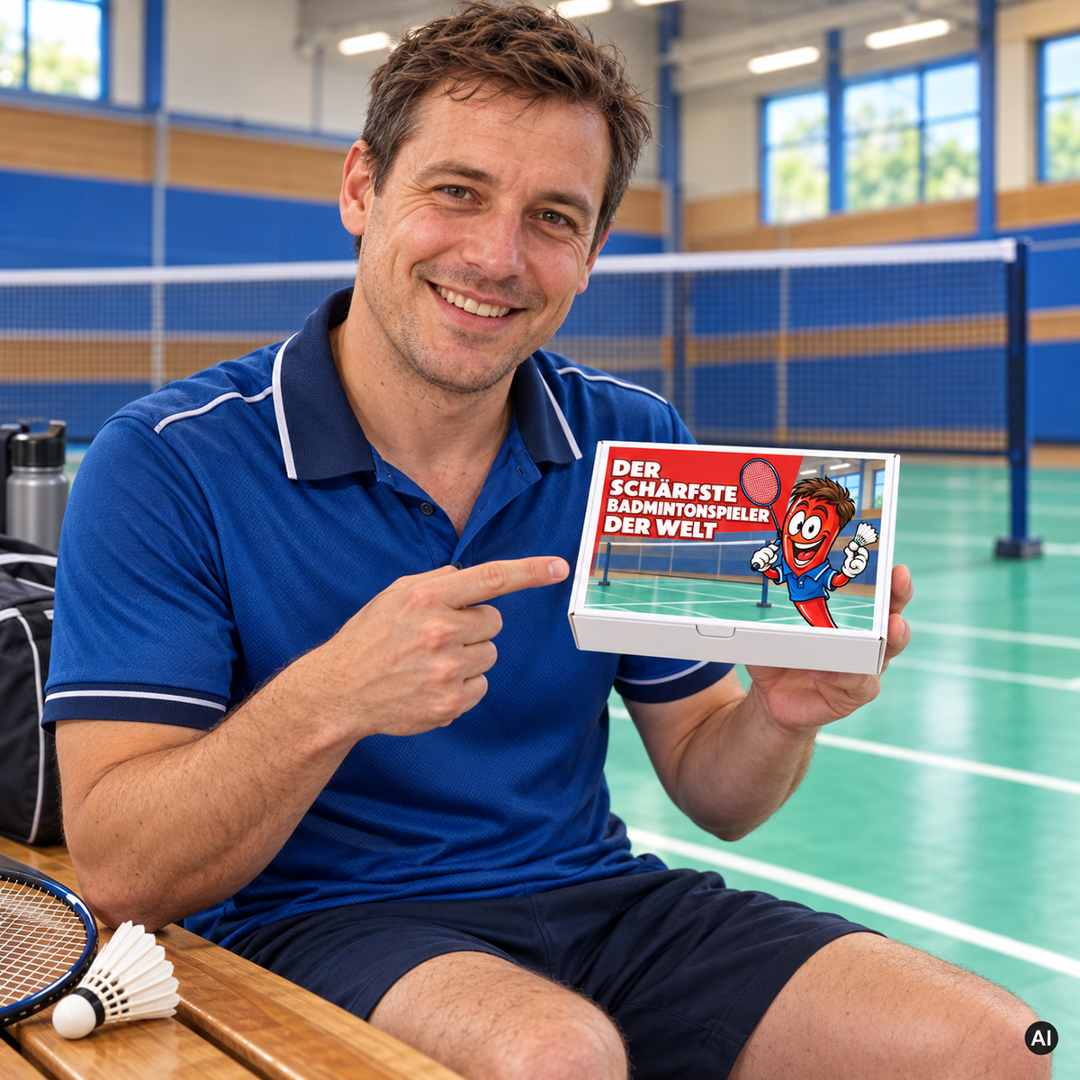 Der schärfste Badmintonspieler der Welt - Ein witziges Geschenk!