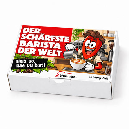 Der schärfste Barista der Welt – Schrägansicht