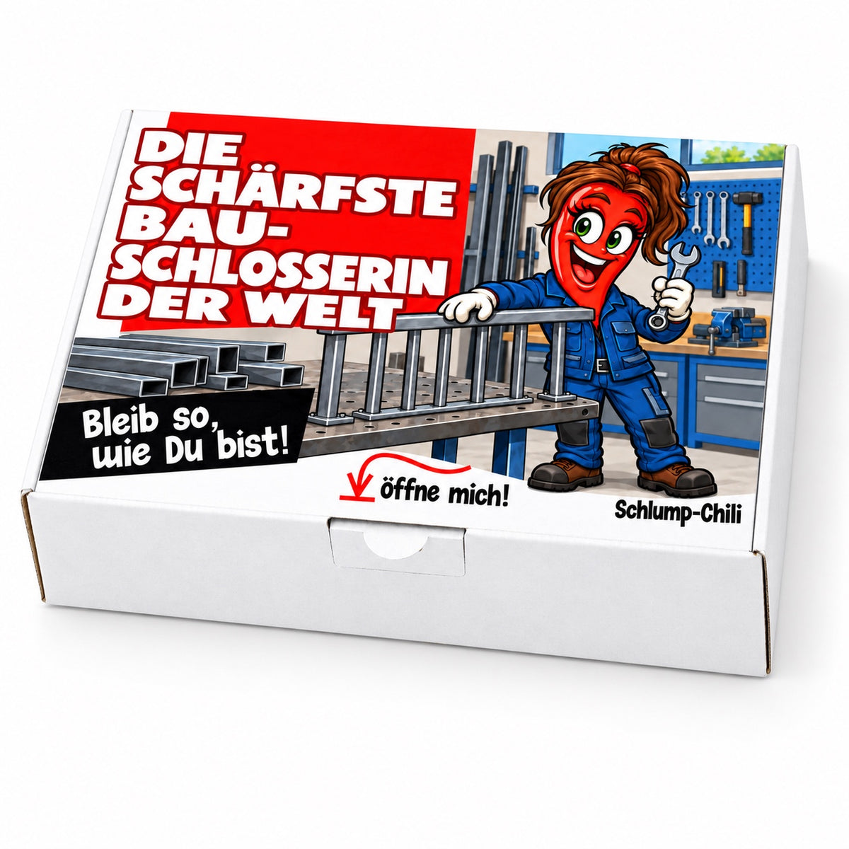 Die schärfste Bauschlosserin der Welt – Schrägansicht