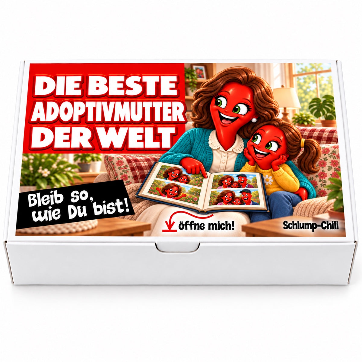 Die beste Adoptivmutter der Welt – Geschenkbox Vorderansicht