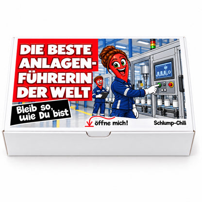Die beste Anlagenführerin der Welt – Geschenkschachtel frontal