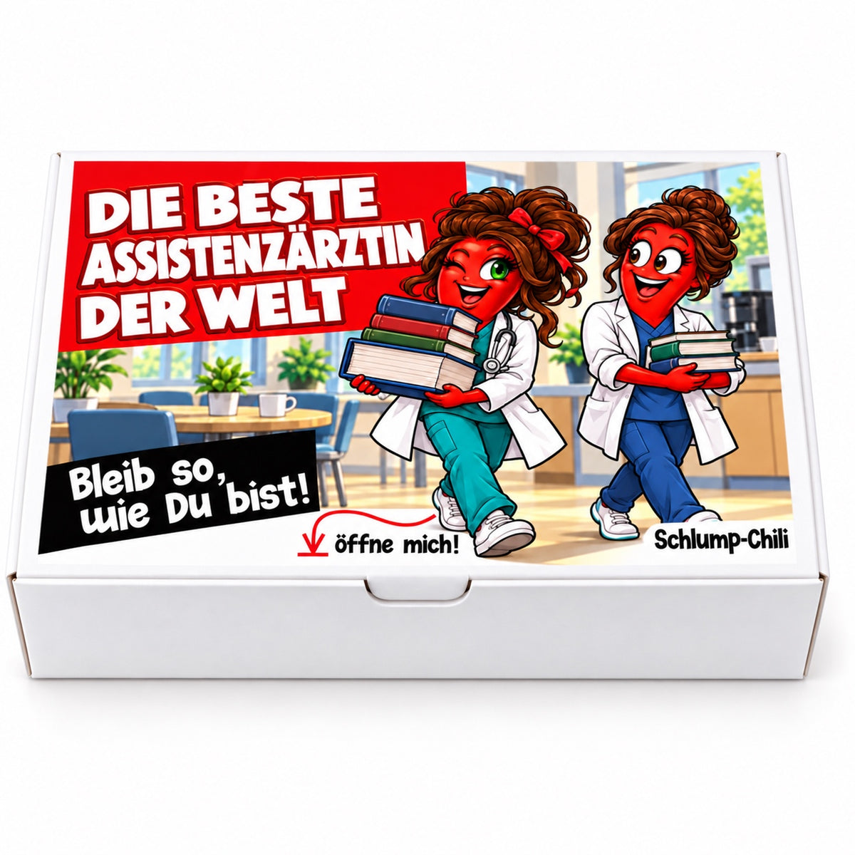 Die beste Assistenzärztin der Welt – Geschenkbox Vorderansicht