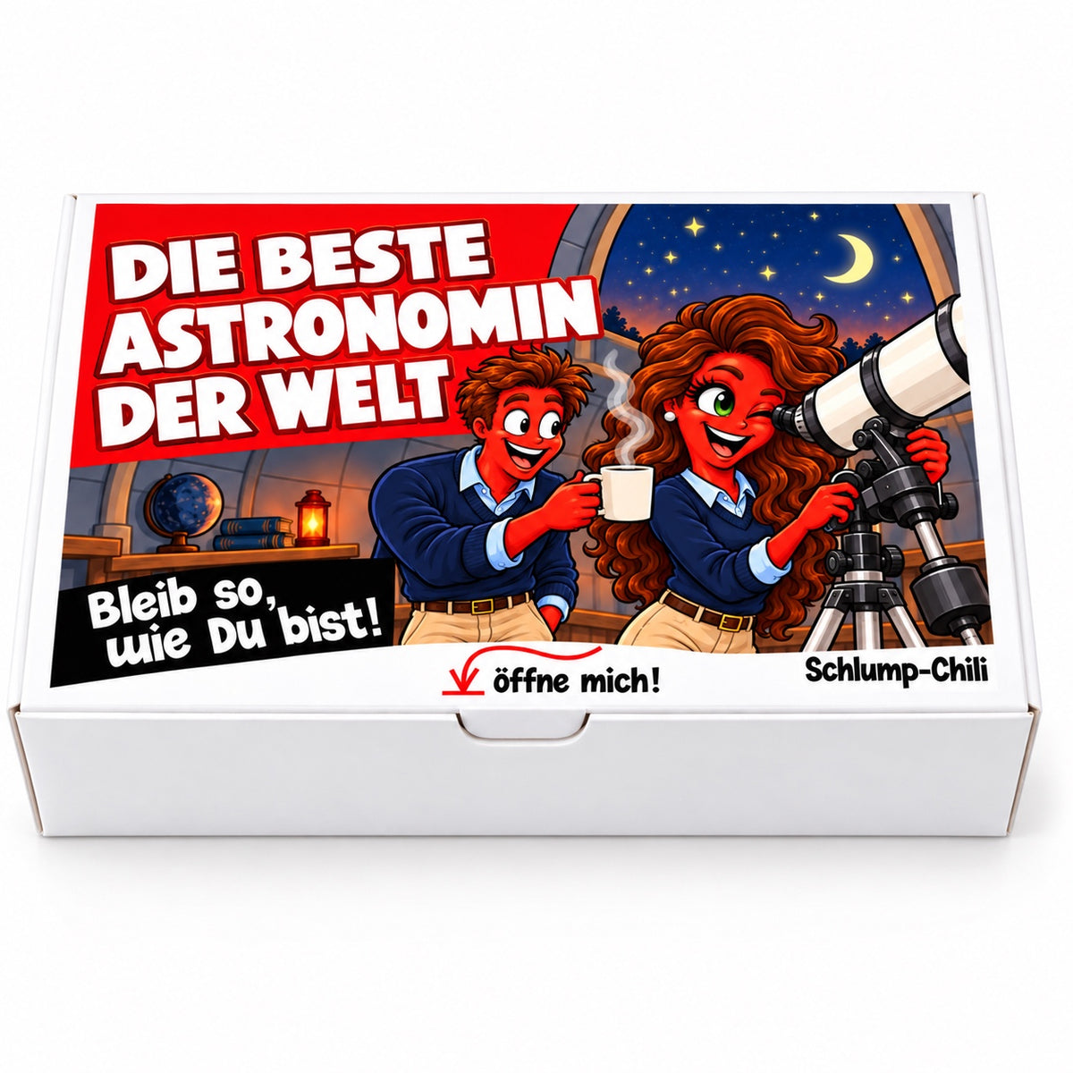 Die beste Astronomin der Welt – Geschenkbox Vorderansicht