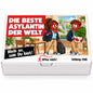 Die beste Asylantin der Welt – Geschenkbox Vorderansicht
