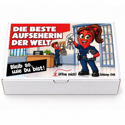 Die beste Aufseherin der Welt – Geschenkschachtel frontal