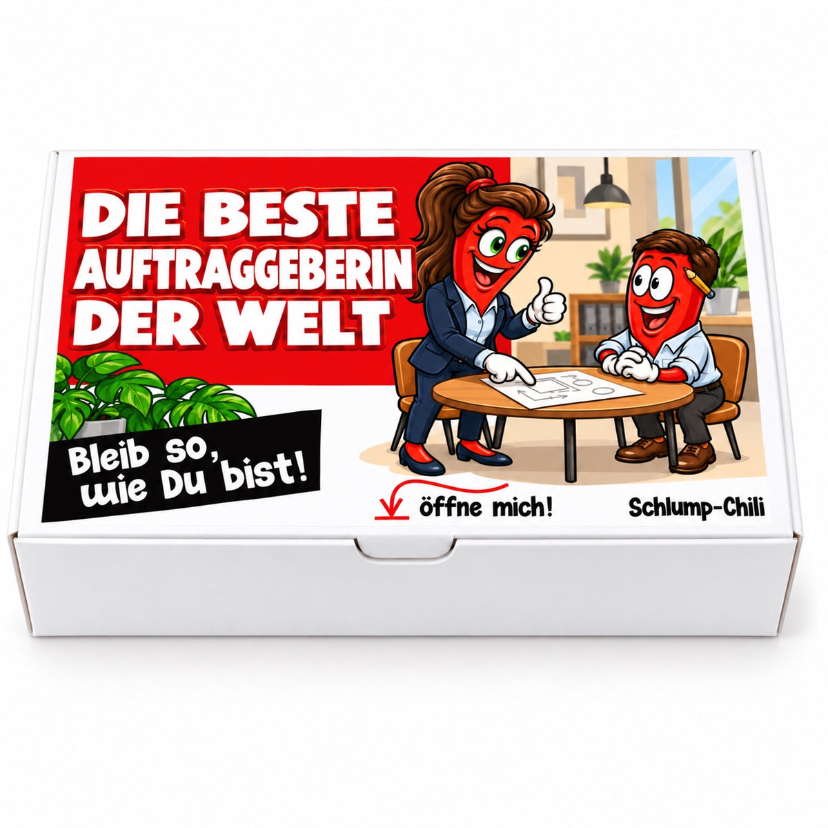 Die beste Auftraggeberin der Welt – Vorderansicht