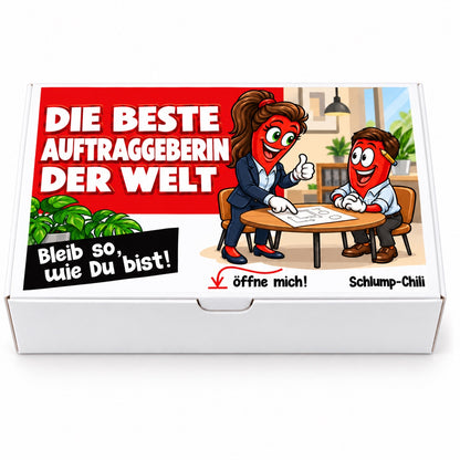 Die beste Auftraggeberin der Welt – Vorderansicht