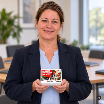 Die beste Auftraggeberin der Welt – Lifestylebild mit kleiner Geschenkbox (AI)