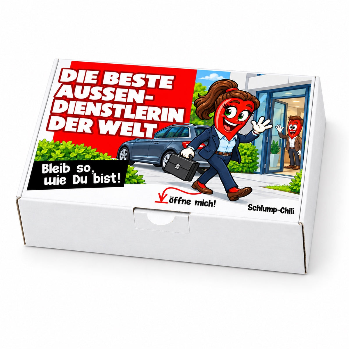 Die beste Außendienstlerin der Welt – Schrägansicht