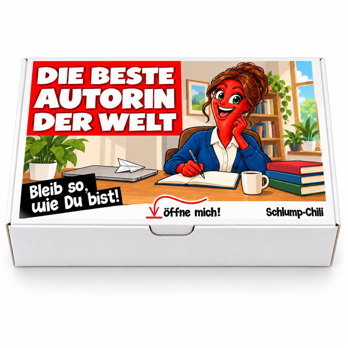 Die beste Autorin der Welt – Geschenkbox Vorderansicht
