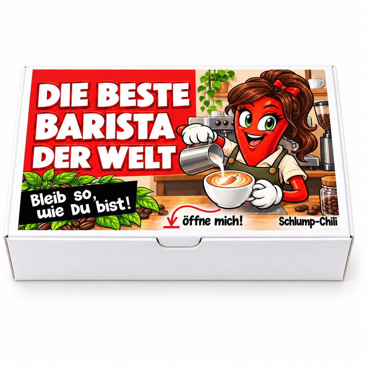 Die beste Barista der Welt – Vorderansicht