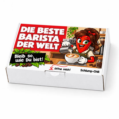 Die beste Barista der Welt – Schrägansicht