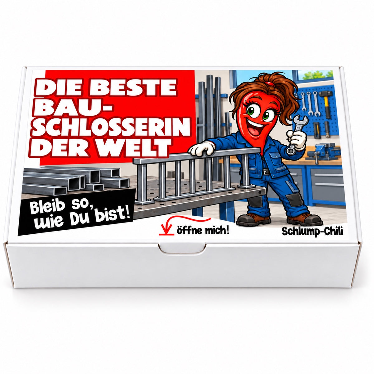 Die beste Bauschlosserin der Welt – Vorderansicht
