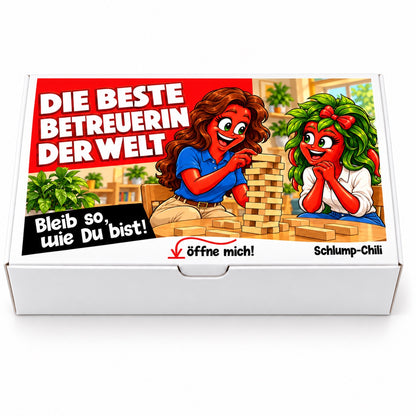 Die beste Betreuerin der Welt – Geschenkbox Vorderansicht