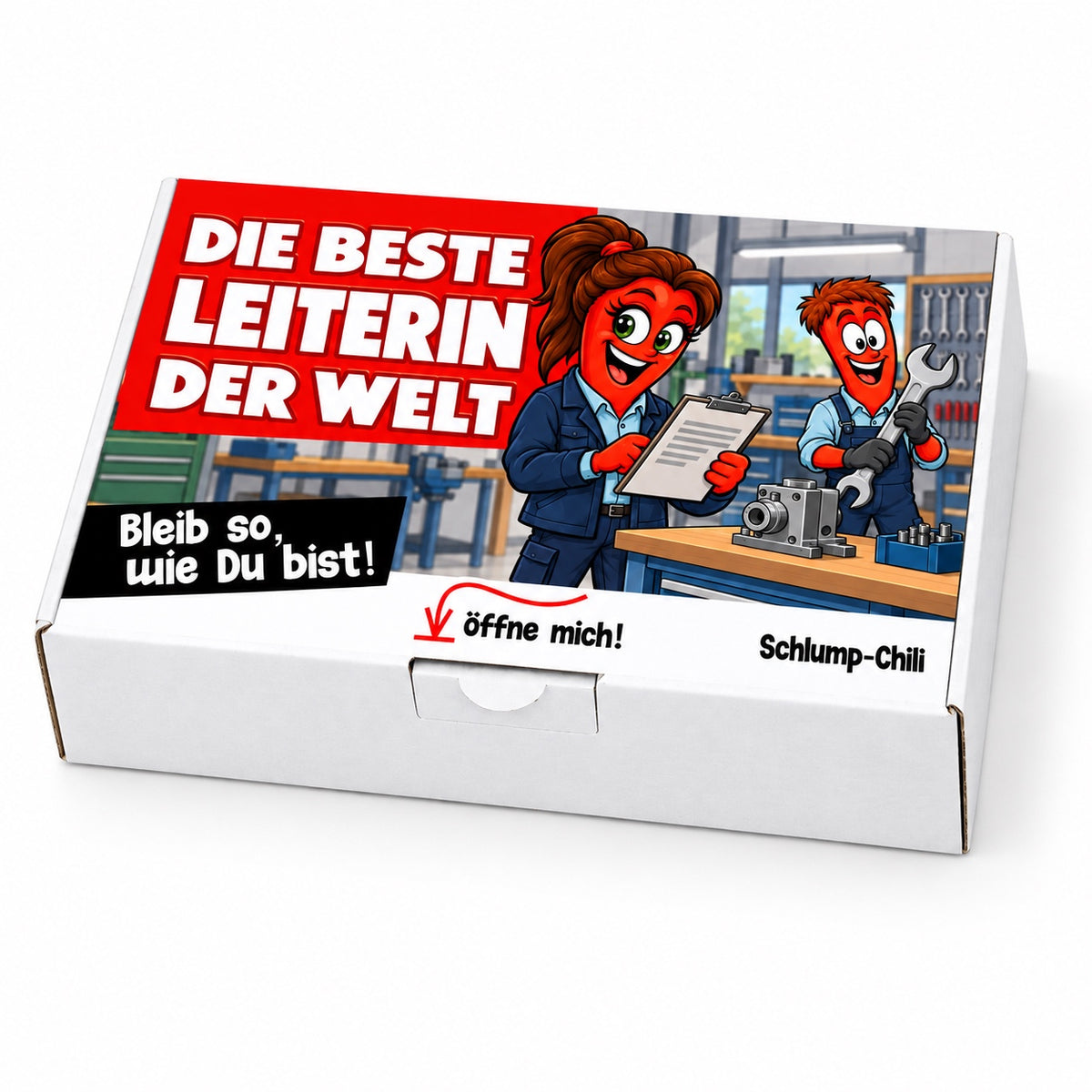 Die beste Leiterin der Welt – Betriebsleiterin – Schrägansicht