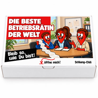 Die beste Betriebsrätin der Welt – Geschenkbox Vorderansicht
