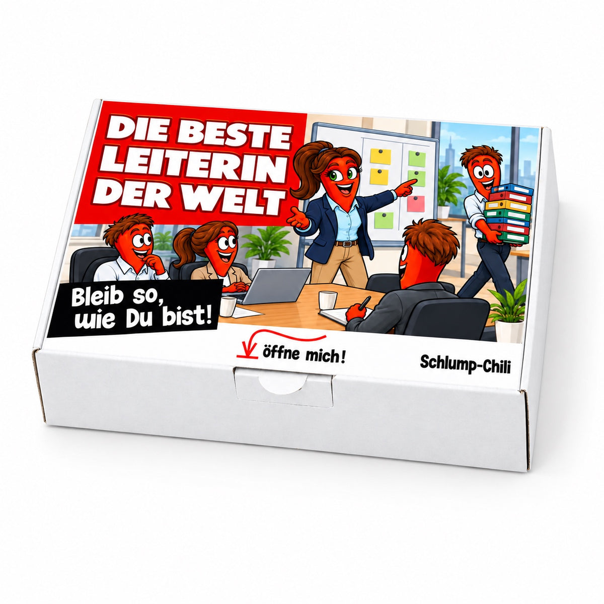 Die beste Leiterin der Welt – Büroleiterin – Schrägansicht