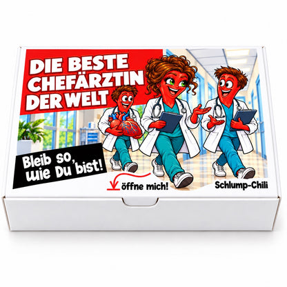 Die beste Chefärztin der Welt – Geschenkbox Vorderansicht