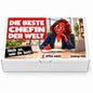 Die beste Chefin der Welt - Ein witziges Geschenk! – weiße Geschenkbox, Vorderansicht