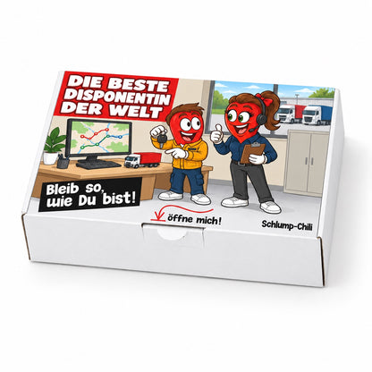 Die beste Disponentin der Welt – Schrägansicht