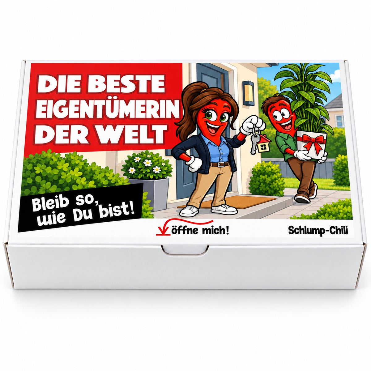 Die beste Eigentümerin der Welt – Geschenkbox Vorderansicht