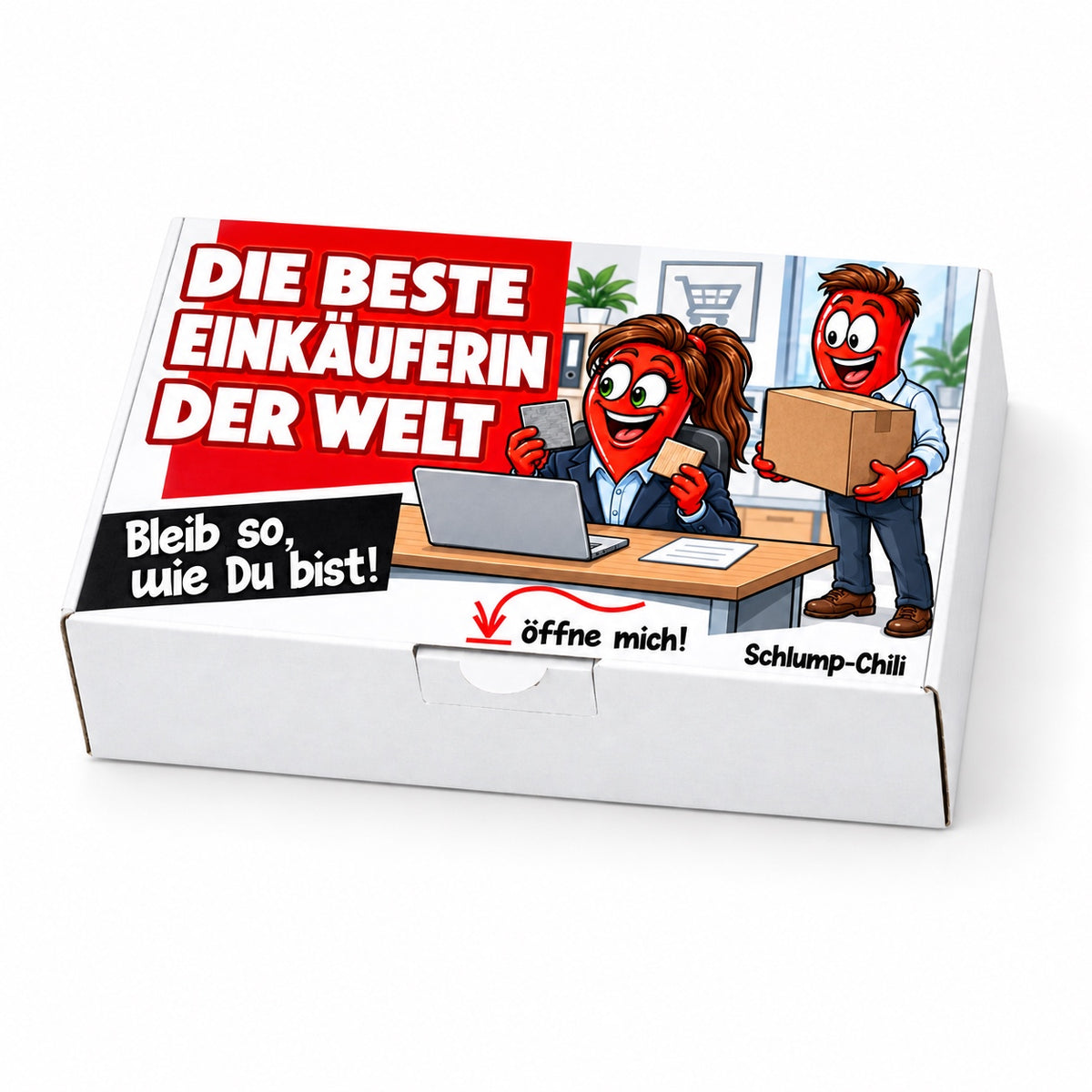 Die beste Einkäuferin der Welt – Geschenkschachtel schräg