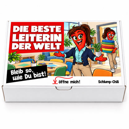 Die beste Leiterin der Welt – Einrichtungsleiterin – Frontansicht